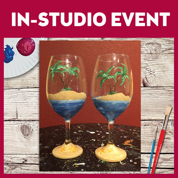 IN-STUDIO EVENT -- LIMITED SEATING PARADISE IN A GLASS WINE GLASSES